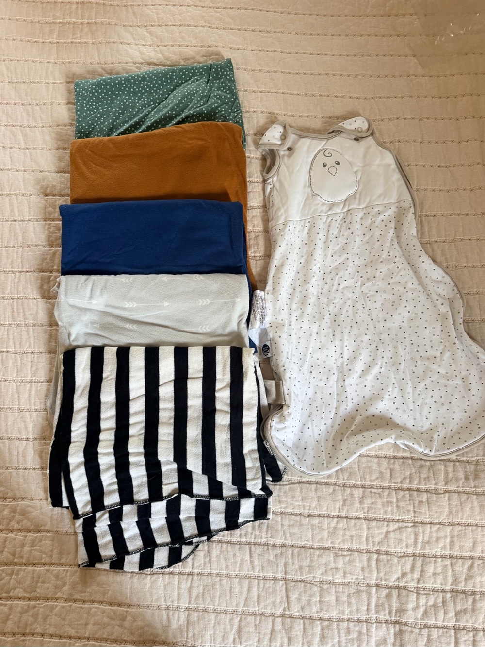 Copper Pearl swaddle blankets
